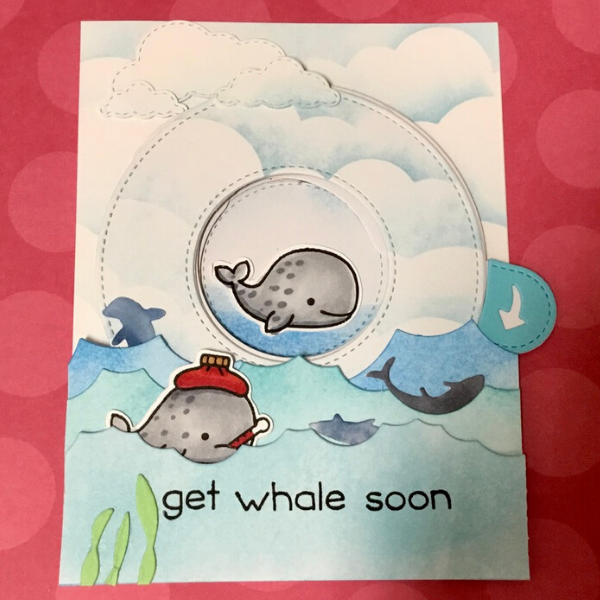 TWO Cards using Lawn Fawn Magic Iris Die