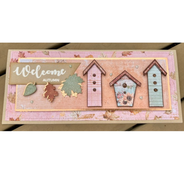 Welcome Autumn Slimline Card