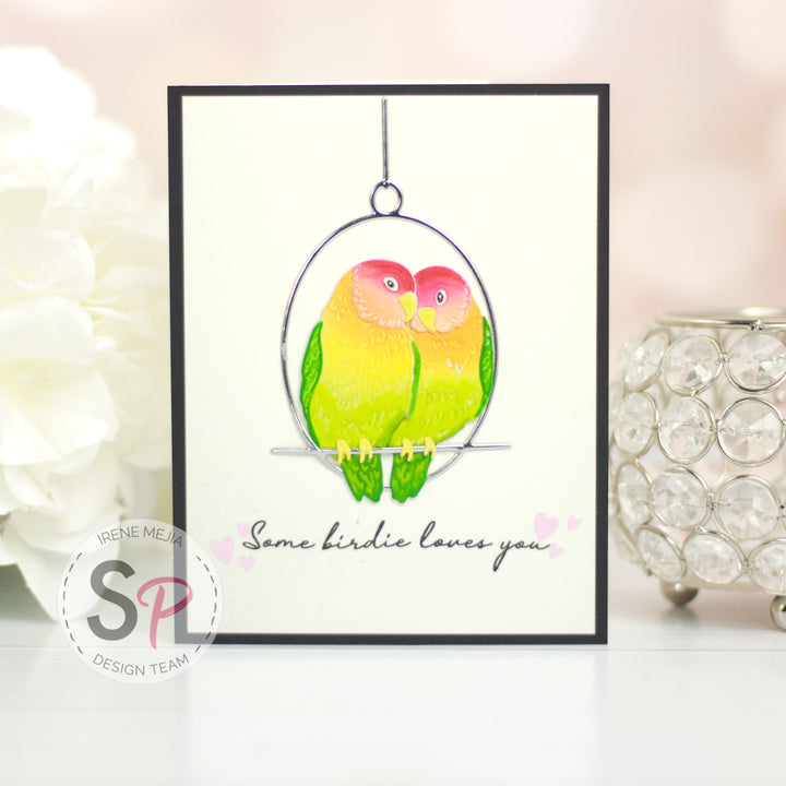 Honey Bee Stamps By Your Side Stamps and Lovely Layers Love Birds