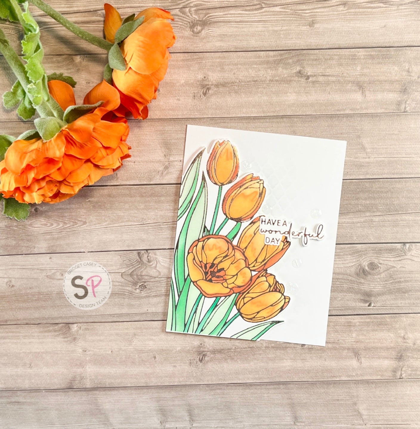 Spellbinders Wonderful Tulips Glimmer Hot Foil Plate, Dies and Stencils