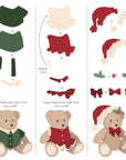 Honey Bee Stamps - Lovely Layers: Teddy Bear Holiday Add-On - Honey Cuts Stand-Alone Dies
