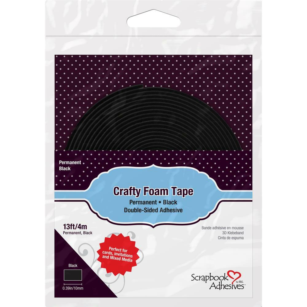 3L - Scrapbook Adhesives - Crafty Foam Tape - Black, 13 ft-ScrapbookPal