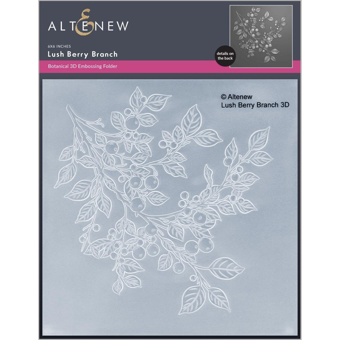Altenew - 3D Embossing Folder - Lush Berry Branch-ScrapbookPal