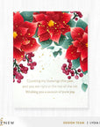Altenew - 3D Embossing Folder - Winterberry Poinsettias-ScrapbookPal