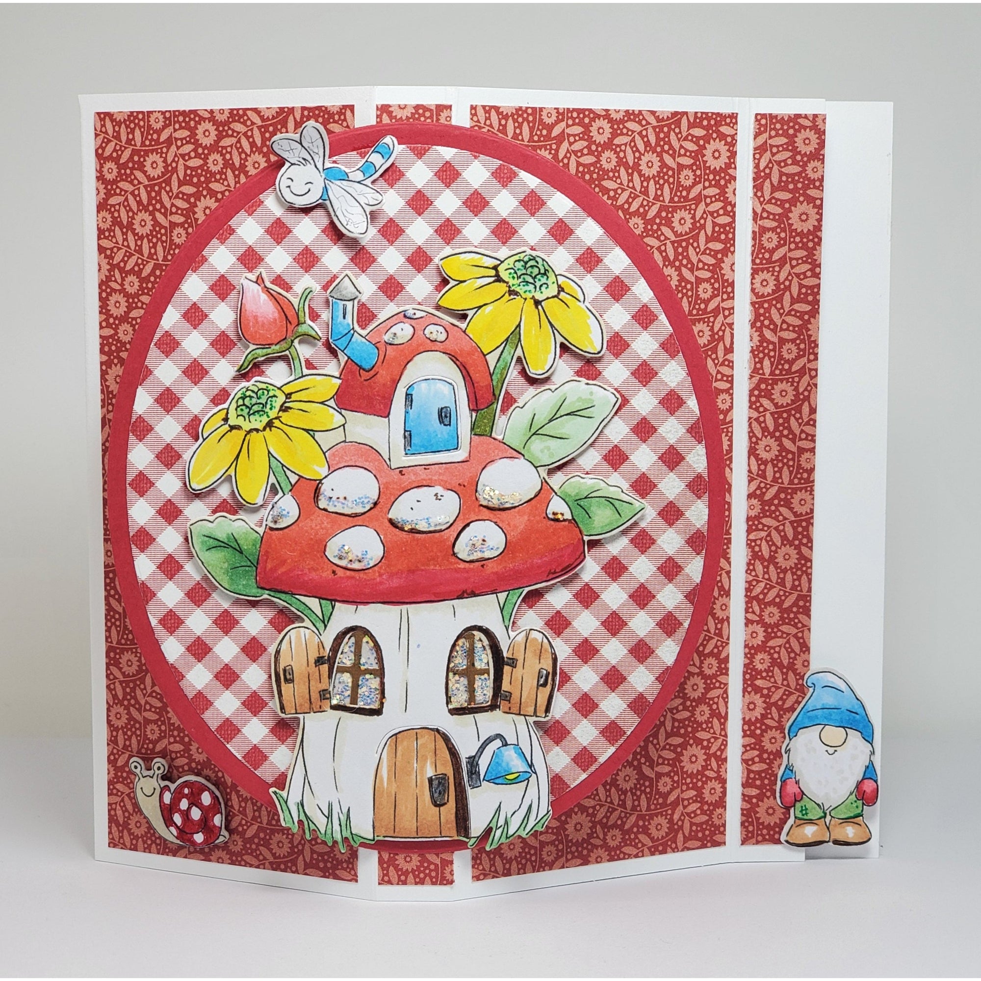 Art Impressions - Stamp &amp; Die Set - Mushroom Cubbies-ScrapbookPal