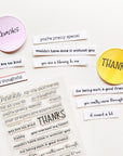 Catherine Pooler Designs - Clear Stamps - 3 Times the Thanks Sentiments-ScrapbookPal