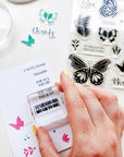 Catherine Pooler Designs - Clear Stamps - Flutters & Thanks-ScrapbookPal