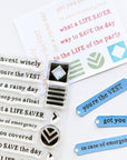 Catherine Pooler Designs - Clear Stamps - Vest Gift Sentiments-ScrapbookPal