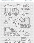 Pretty Pink Posh - Clear Stamps - Construction Trucks