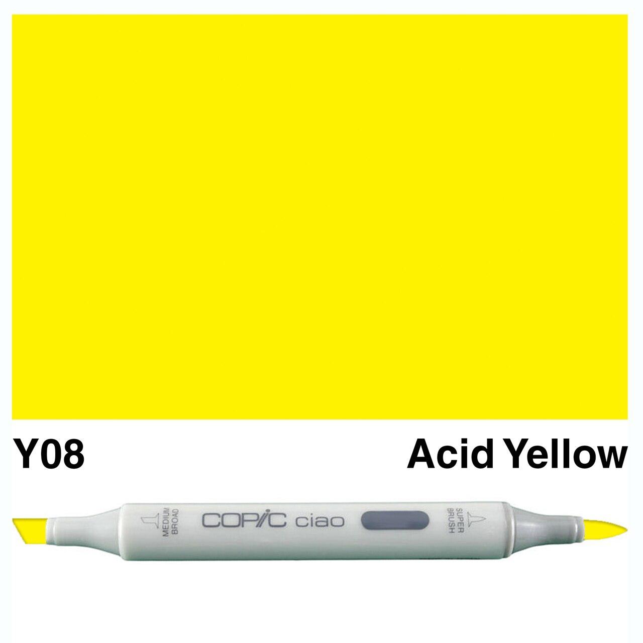 Copic - Ciao Marker - Acid Yellow - Y08-ScrapbookPal