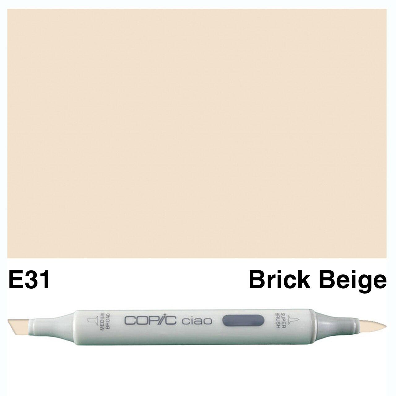 Copic - Ciao Marker - Brick Beige - E31-ScrapbookPal