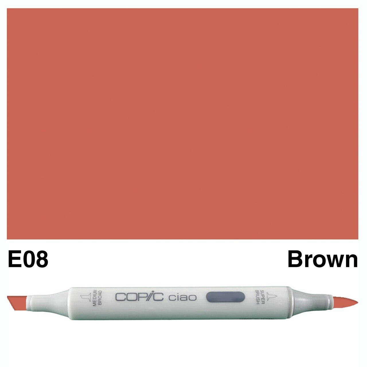 Copic - Ciao Marker - Brown - E08-ScrapbookPal