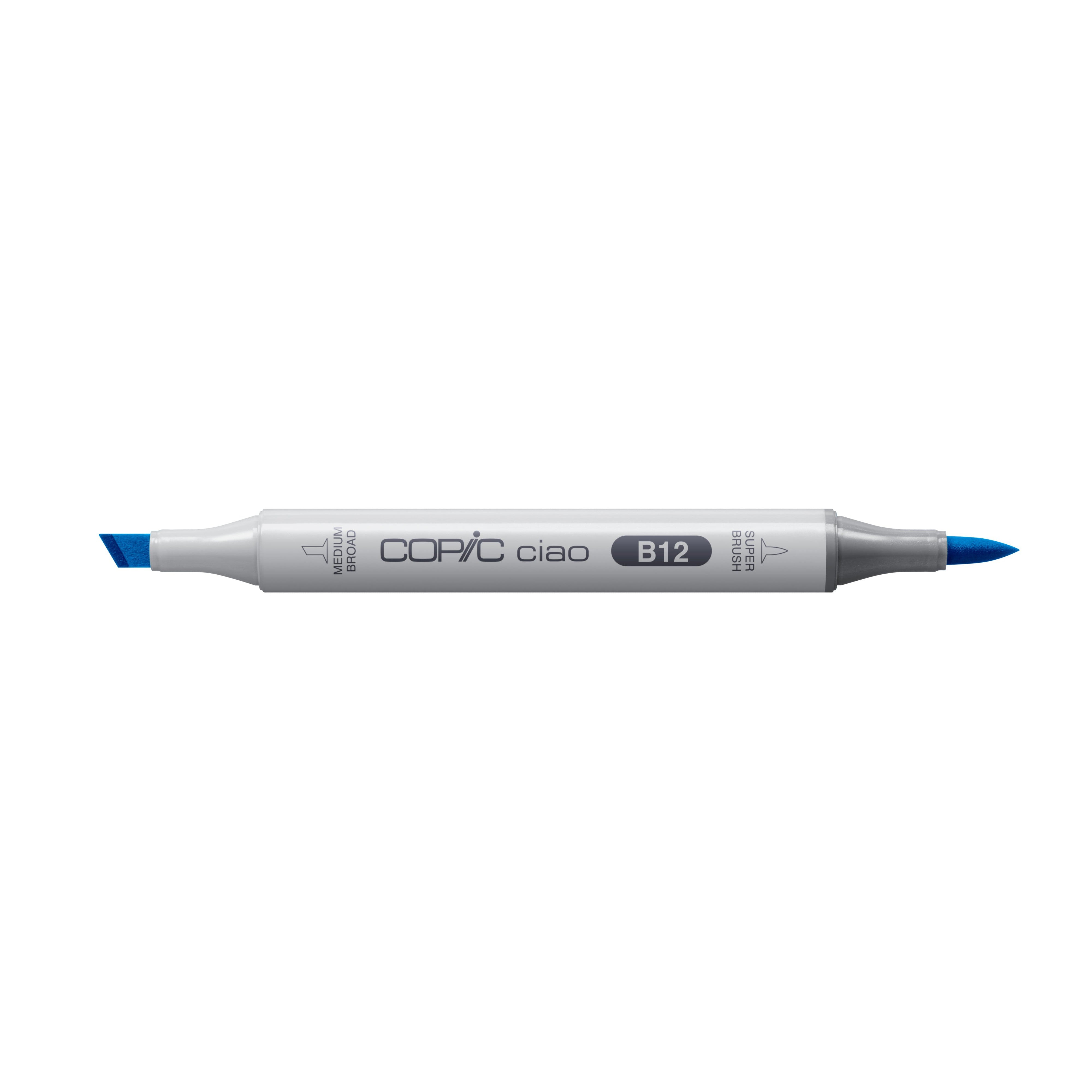 Copic B12 Sketch Marker Ice Blue – Mit Pinselspitze & Keilspitze, Nachfüllbar, Alkoholbasiert