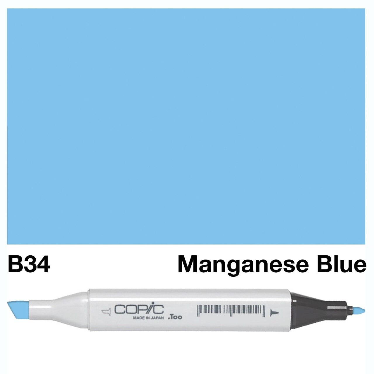 Copic - Original Marker - Manganese Blue - B34-ScrapbookPal