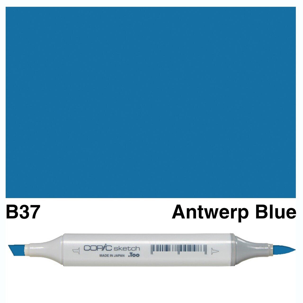 Copic - Sketch Marker - Antwerp Blue - B37-ScrapbookPal