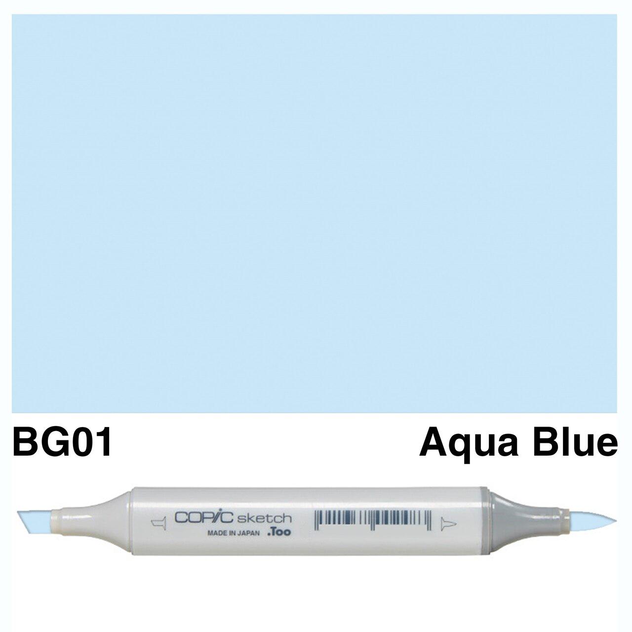Copic - Sketch Marker - Aqua Blue - BG01-ScrapbookPal