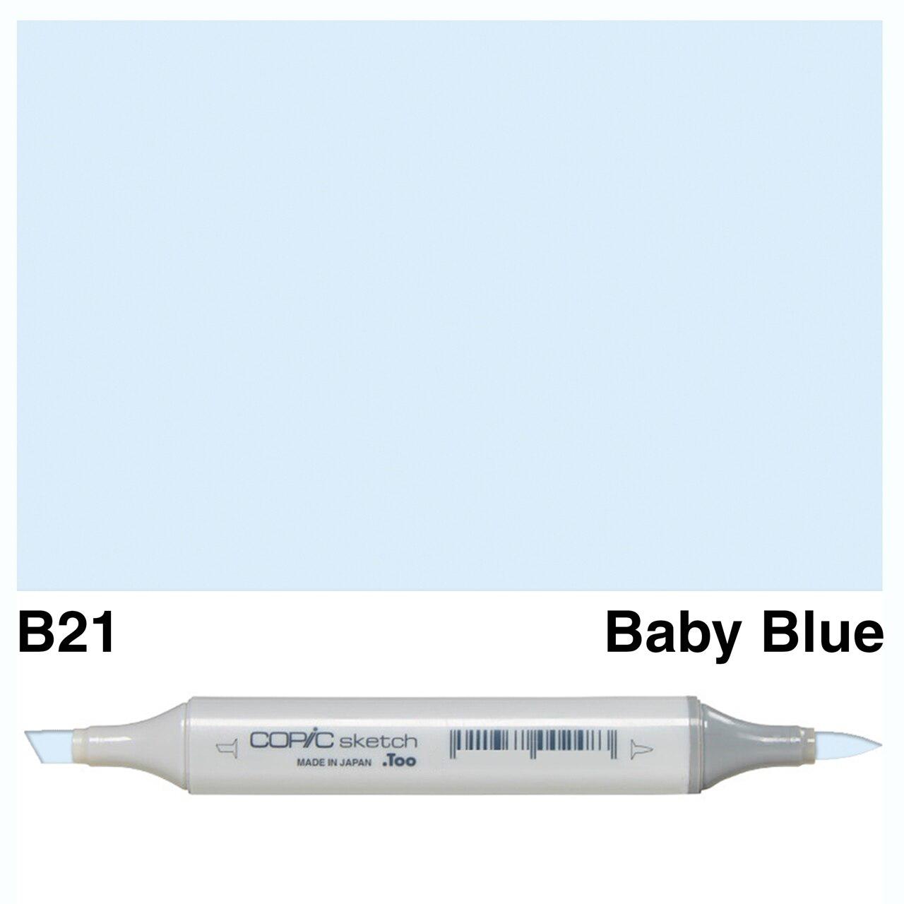 Copic - Sketch Marker - Baby Blue - B21-ScrapbookPal