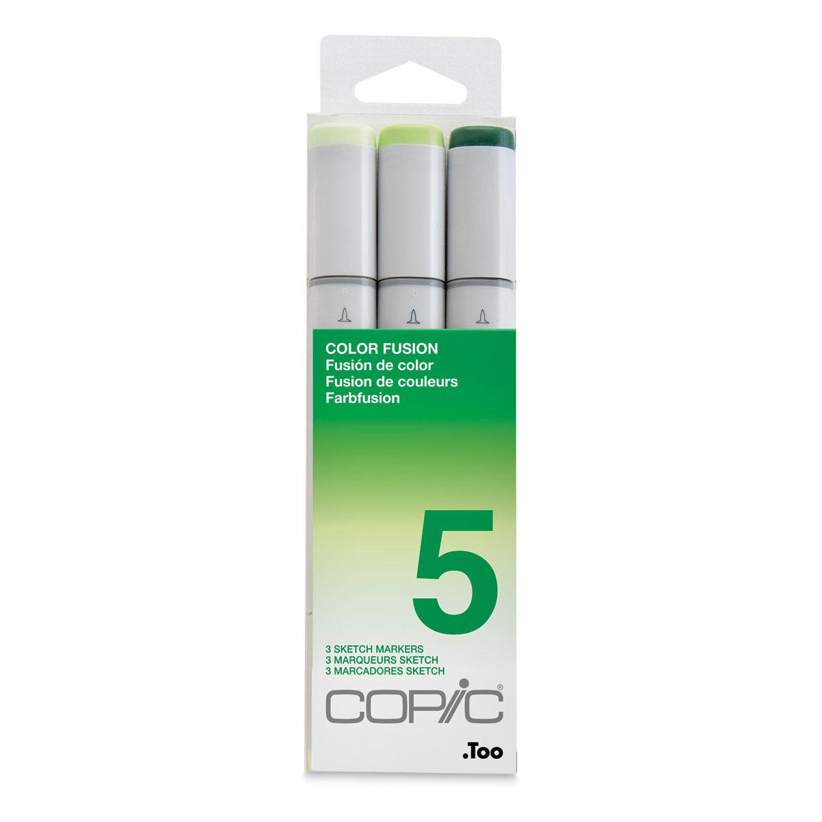Copic - Sketch Marker Color Fusion - Set 5 Greens, 3 pk – ScrapbookPal