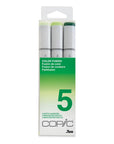 Copic - Sketch Marker Color Fusion - Set 5 Greens, 3 pk-ScrapbookPal