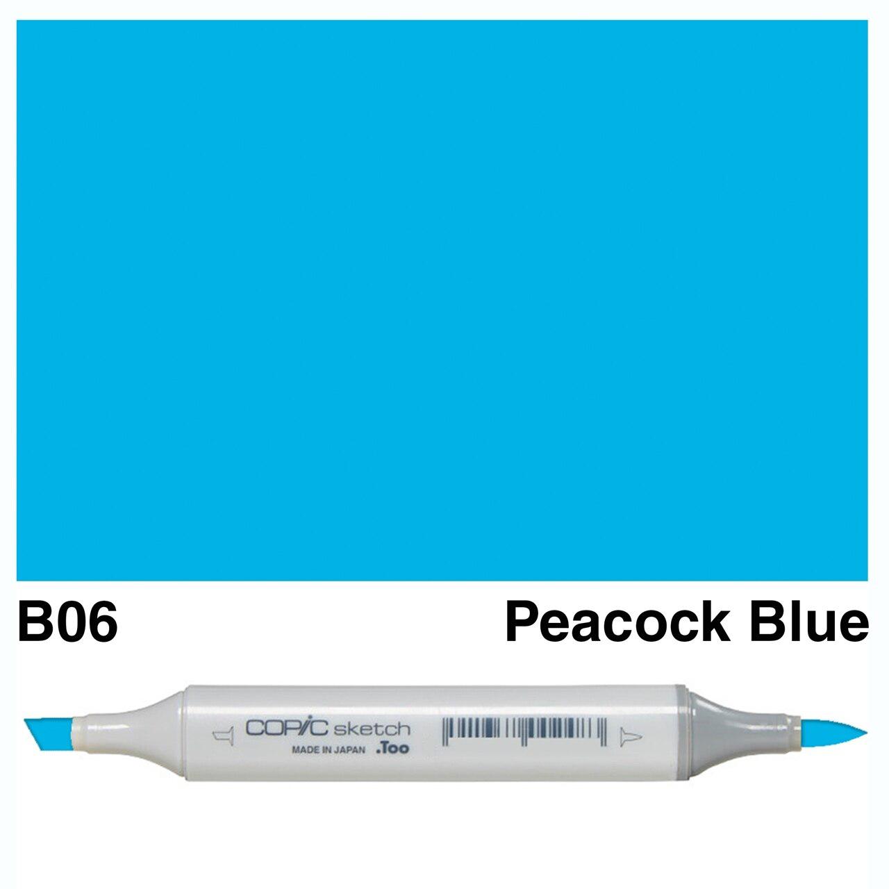 Copic - Sketch Marker - Peacock Blue - B06-ScrapbookPal