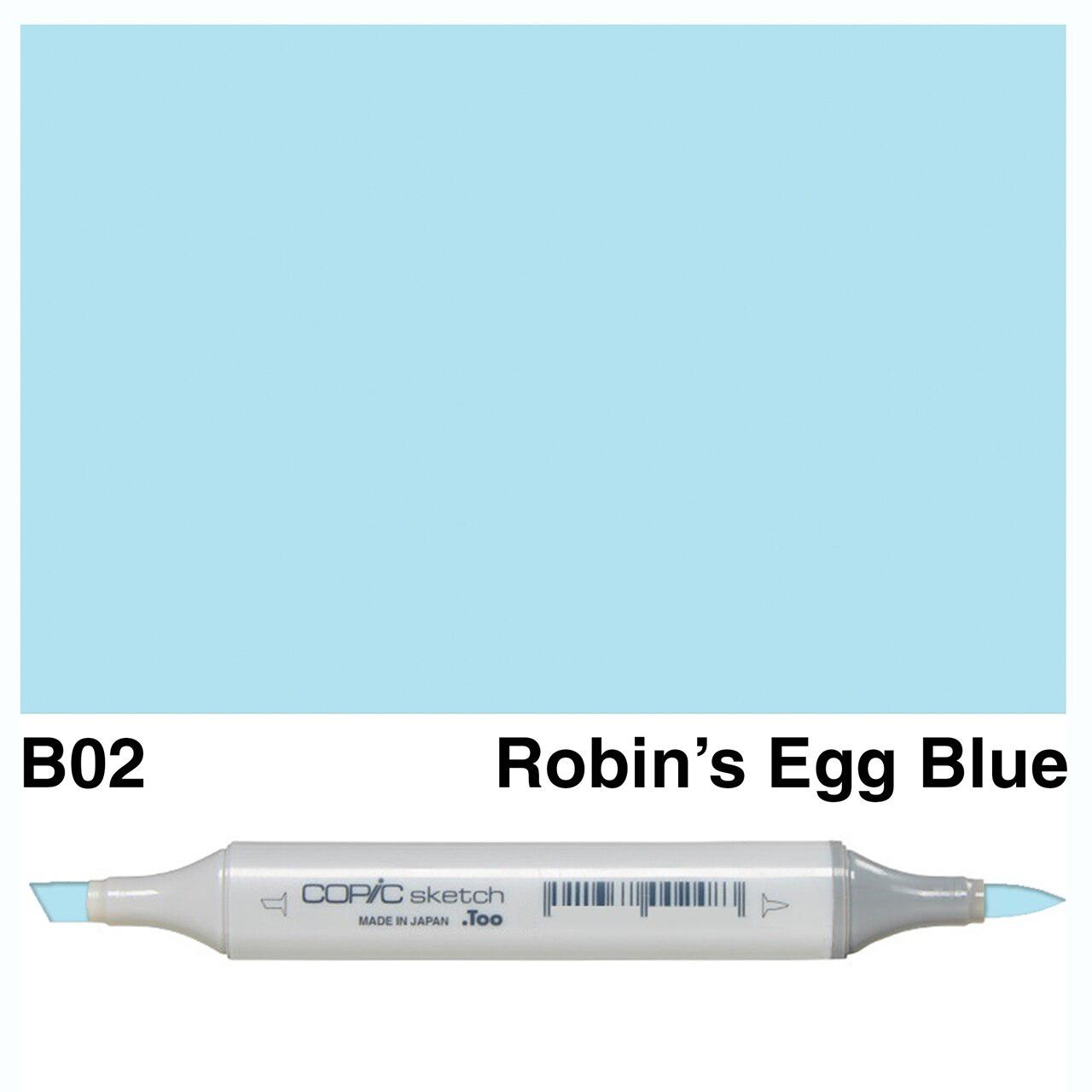 Copic - Sketch Marker - Robin's Egg Blue - B02-ScrapbookPal