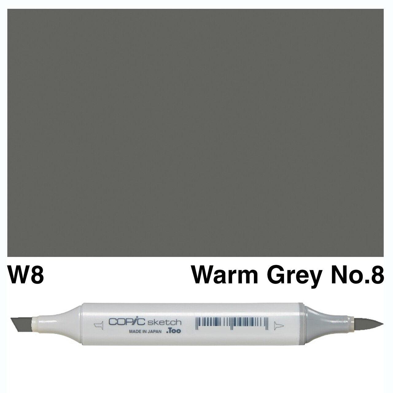 Copic - Sketch Marker - Warm Gray No. 8 - W8-ScrapbookPal