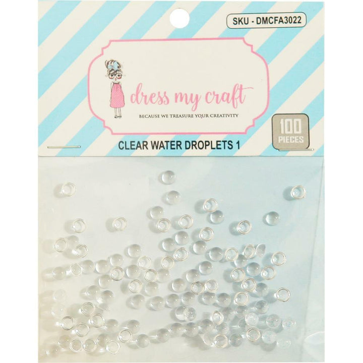 Dress My Craft - Water Droplets 4mm, 100 pk-ScrapbookPal