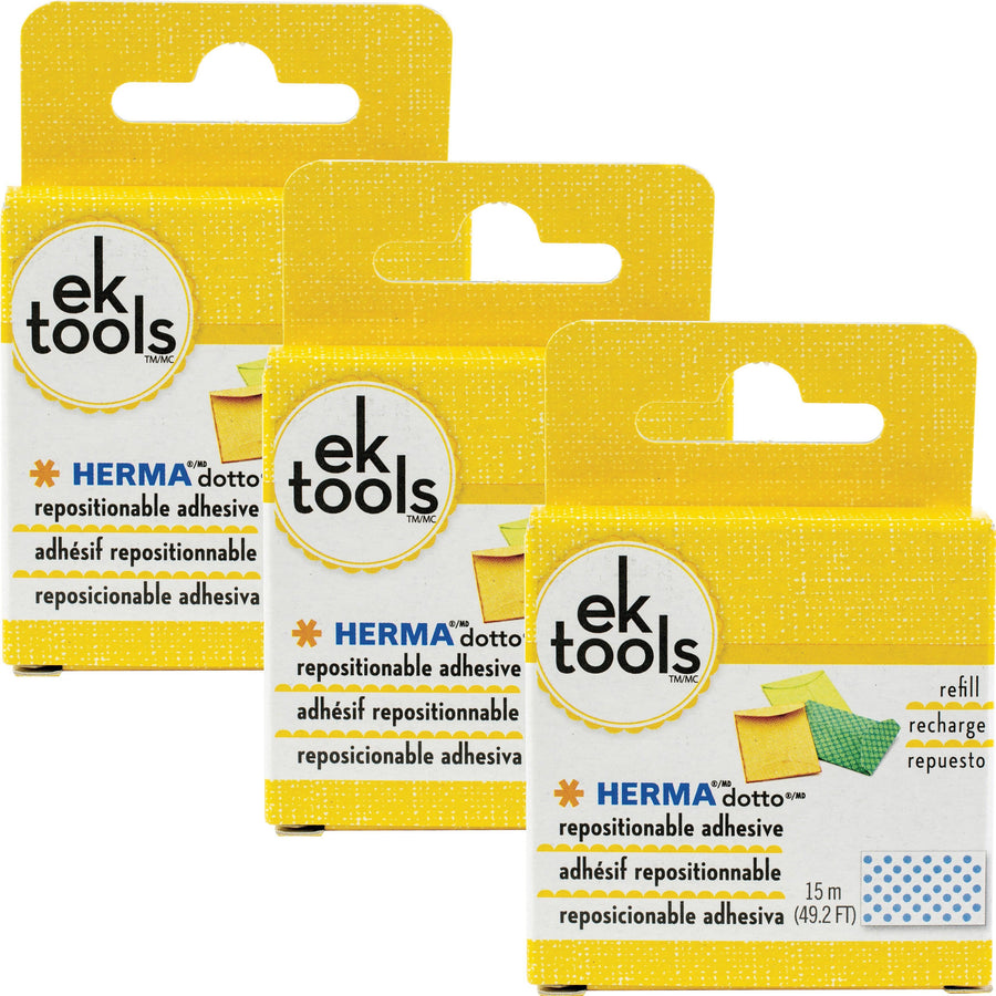 EK Tools - Herma Dotto Repositionable Adhesive - Refill, 3 pack-ScrapbookPal