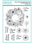 Gina K. Designs - Clear Stamps & Dies - Bouquet Frame-ScrapbookPal