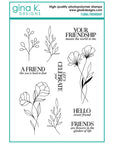 Gina K. Designs - Clear Stamps & Dies - Floral Friendship-ScrapbookPal
