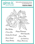Gina K. Designs - Clear Stamps - Peaceful Peonies-ScrapbookPal