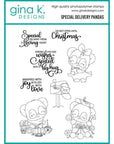 Gina K. Designs - Clear Stamps - Special Delivery Pandas-ScrapbookPal