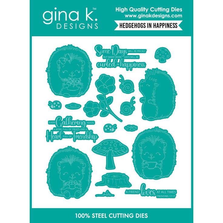 Gina K. Designs - Dies - Hedgehogs in Happiness-ScrapbookPal