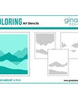 Gina K. Designs - Stencils - Mountain Landscape-ScrapbookPal