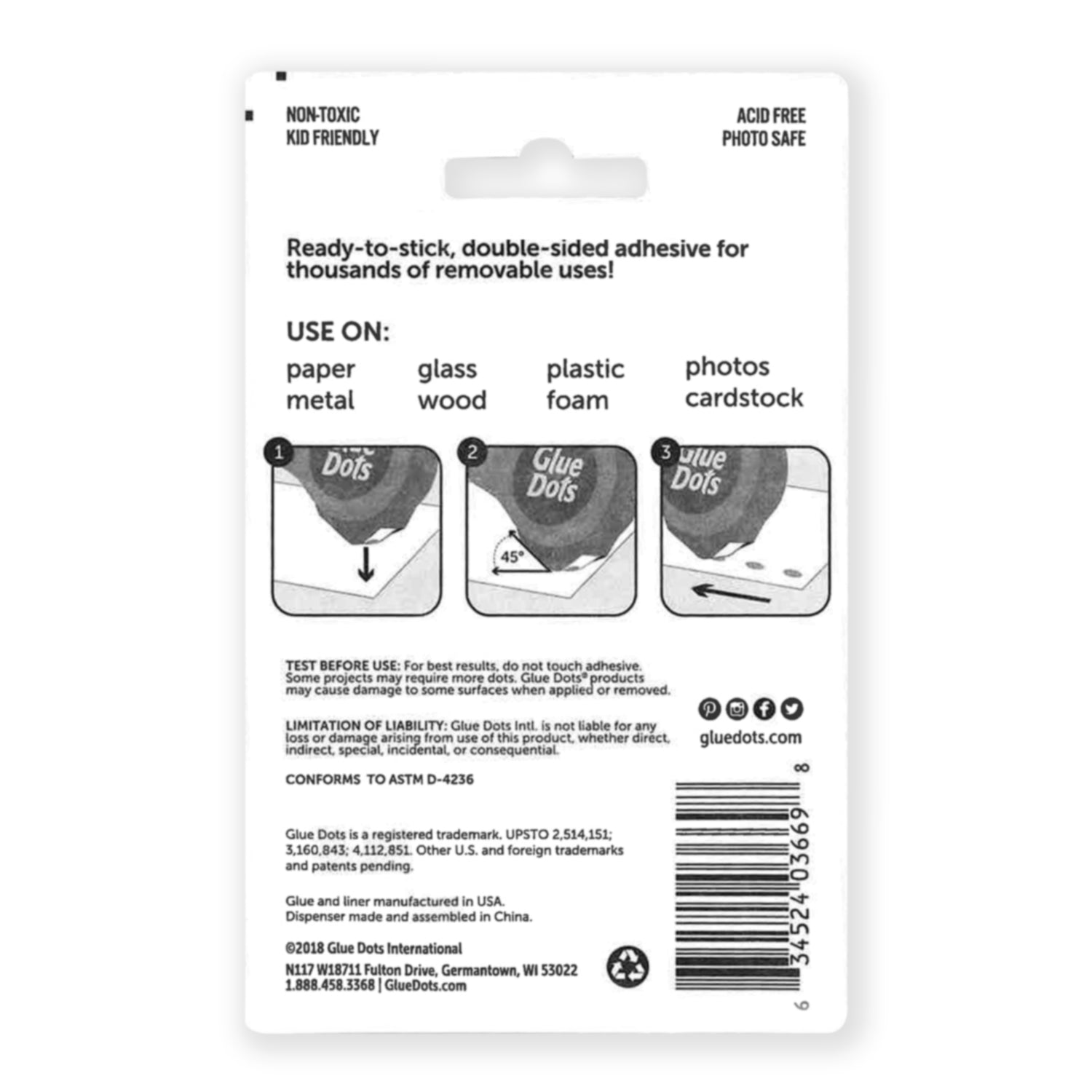 Glue Dots - Dot N Go - Removable Glue Dots-ScrapbookPal