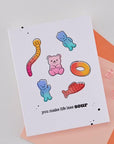 Hero Arts - Beary Sweet Collection - Stamp & Cut - Let's Stick Together-ScrapbookPal
