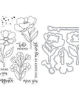 Hero Arts - Blossoms & Birdsong Collection - Clear Stamps & Dies - Here For You-ScrapbookPal