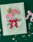 Hero Arts - Candy Cane Season Collection - Stamp & Cut - Candy Cane Swag-ScrapbookPal