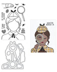 Hero Arts - Case Closed Collection - Clear Stamps & Dies - Miss Detective-ScrapbookPal