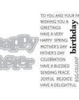 Hero Arts - Charming Easter Collection - Stamp & Cut XL - Happy Easter-ScrapbookPal