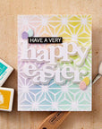 Hero Arts - Charming Easter Collection - Stencils - Asana Pattern-ScrapbookPal