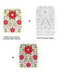 Hero Arts - Clear Stamps - Poinsettia Pattern-ScrapbookPal