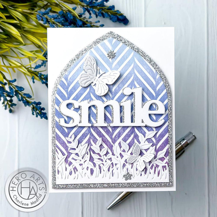 Hero Arts - Cling Stamps - Abstract Feather Bold Prints