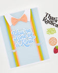 Hero Arts - Friends With Flair Collection - Stamp & Cut - Totally Awesome-ScrapbookPal