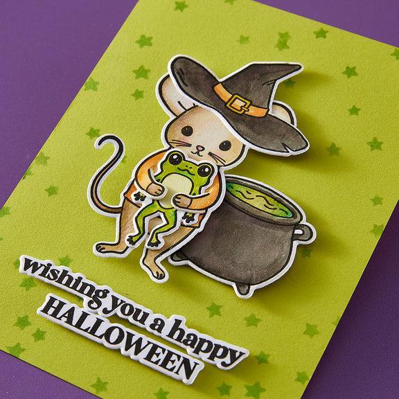 Hero Arts - Hocus Pocus Collection - Stamp & Cut - Season's Creepings-ScrapbookPal