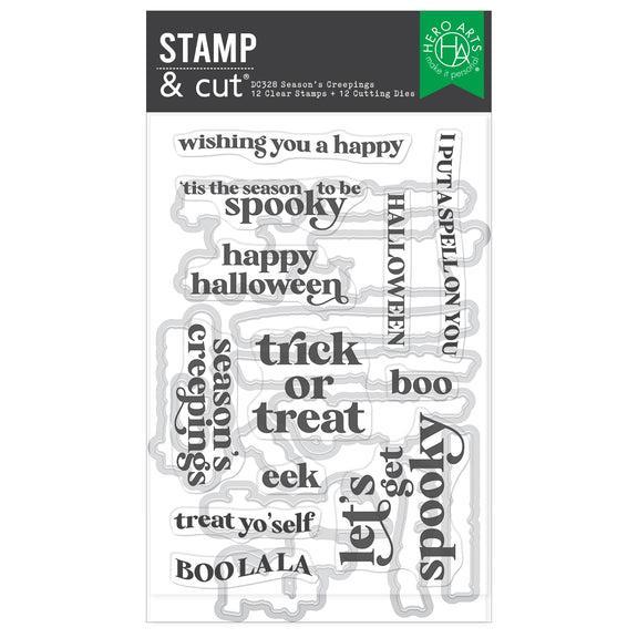 Hero Arts - Hocus Pocus Collection - Stamp & Cut - Season's Creepings-ScrapbookPal