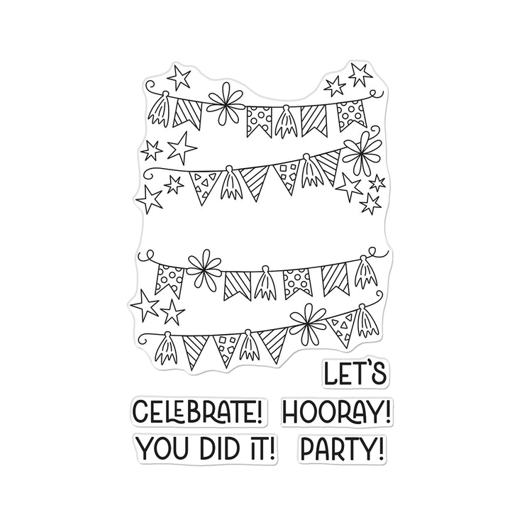 Hero Arts - Let's Celebrate Collection - Clear Stamps - Celebrate-ScrapbookPal
