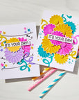 Hero Arts - Let's Celebrate Collection - Clear Stamps & Dies - Party Fans-ScrapbookPal