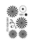 Hero Arts - Let's Celebrate Collection - Clear Stamps & Dies - Party Fans-ScrapbookPal