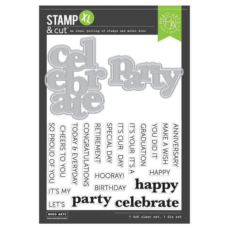 Hero Arts - Let's Celebrate Collection - Stamp & Cut XL - It's Our Anniversary-ScrapbookPal